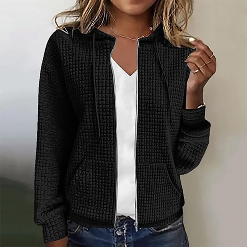 Sweatshirt | Damen Kapuzen Sweatshirt | Reißverschluss