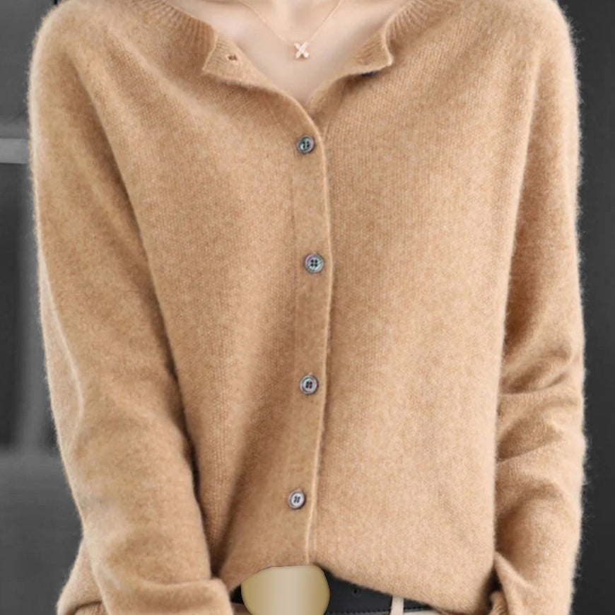Strickcardigan | Damen Lockerer Strickcardigan | V-Ausschnitt