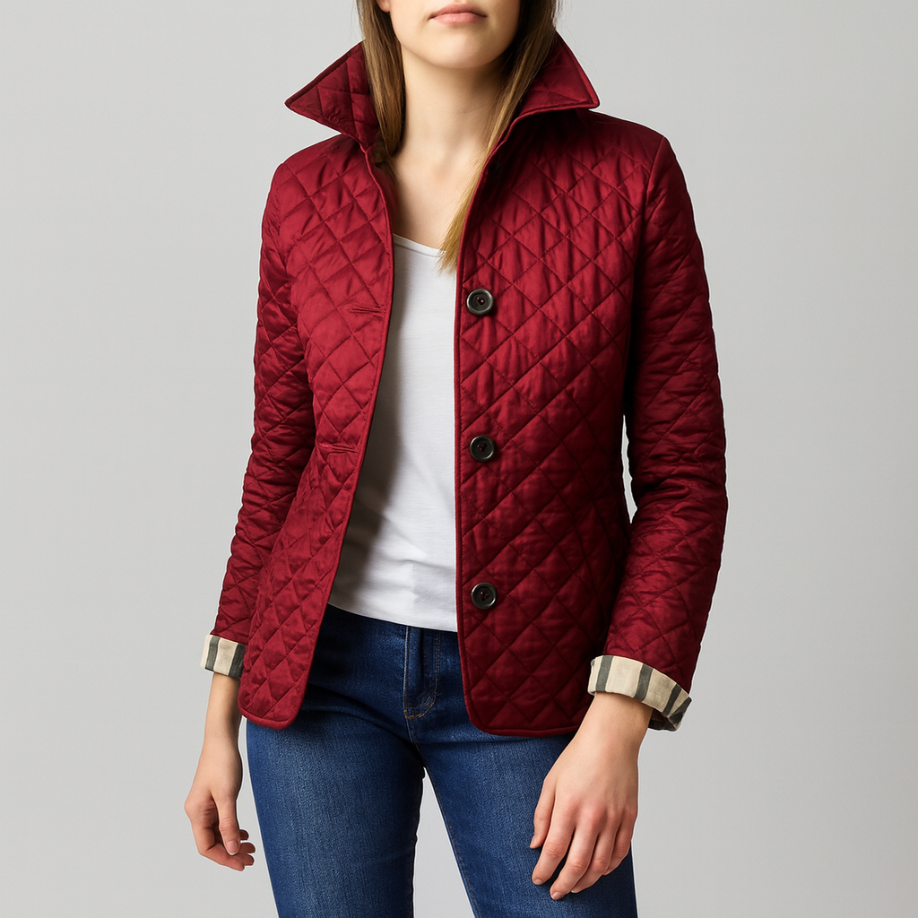 Damen Gesteppte Jacke Mit Knöpfen | Zeitloser Schnitt