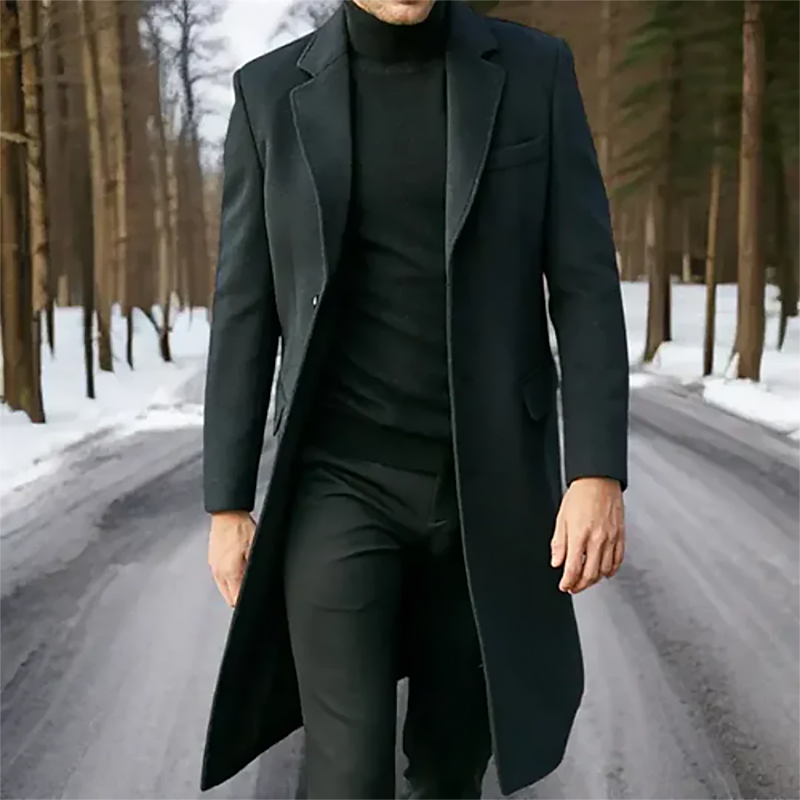 Herren Wintermantel Lang Trenchcoat | Business
