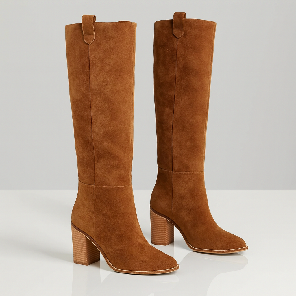 Stiefel Damen | Kniehohe Stiefel mit Absatz