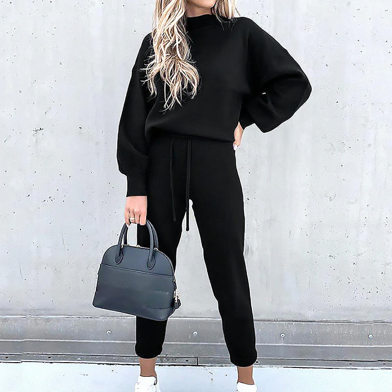 Damen Zweiteiliges Freizeit Set | Ballonärmel Schnitt
