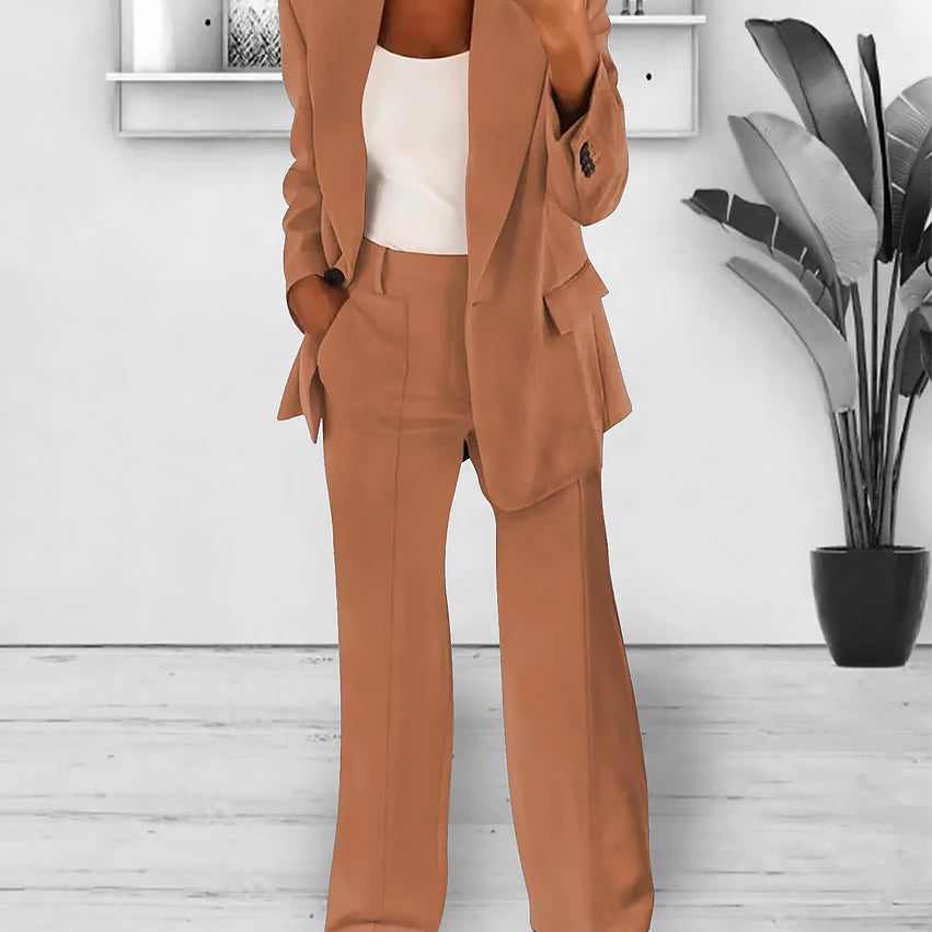 Damen Zweiteiliges Set Mit Blazer | Weit Geschnitten