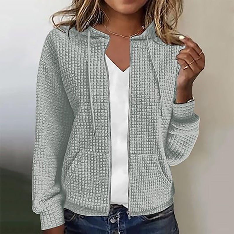 Sweatshirt | Damen Kapuzen Sweatshirt | Reißverschluss