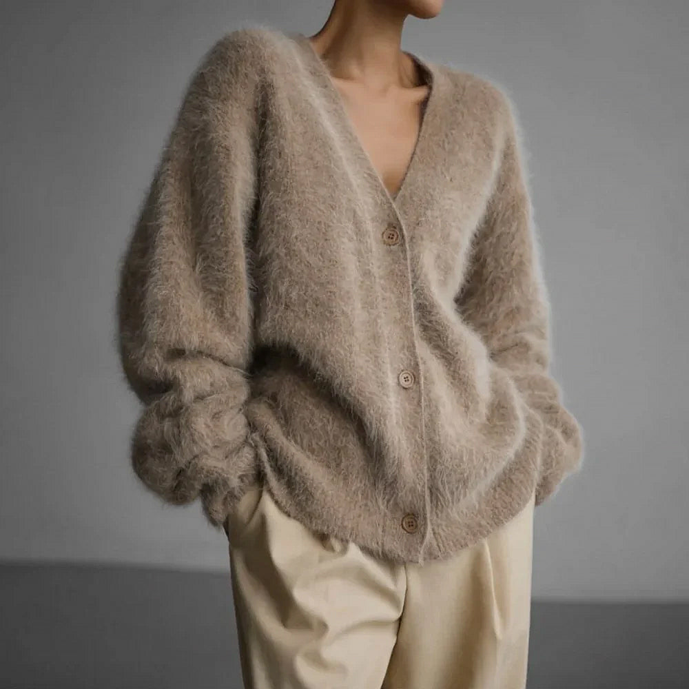Pullover | Damen Weitgeschnittener Pullover | Tiefer Ausschnitt