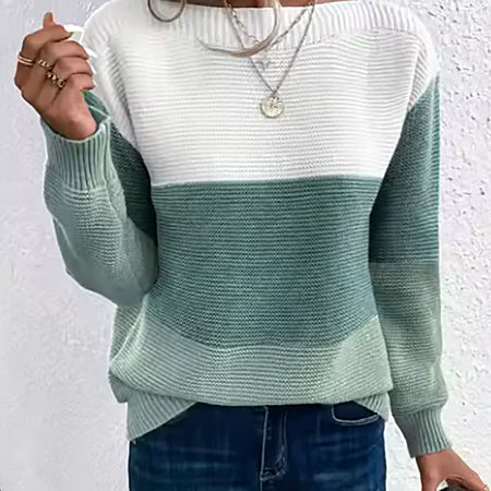 Damen Farbverlauf Pullover | Langer Schnitt