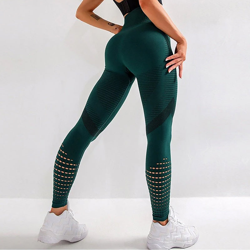 Damen Figurformende Sportleggings | Strukturierte Rückseite