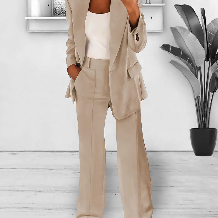 Damen Zweiteiliges Set Mit Blazer | Weit Geschnitten