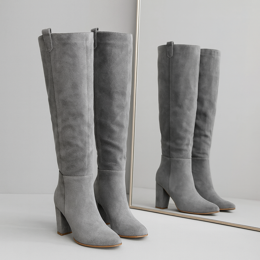 Stiefel Damen | Kniehohe Stiefel mit Absatz