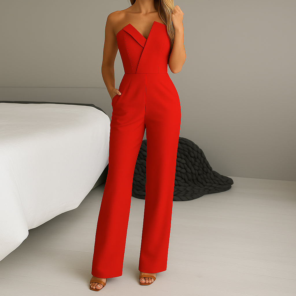 Jumpsuit | Damen Rückenfreier Jumpsuit | Eleganter Schnitt