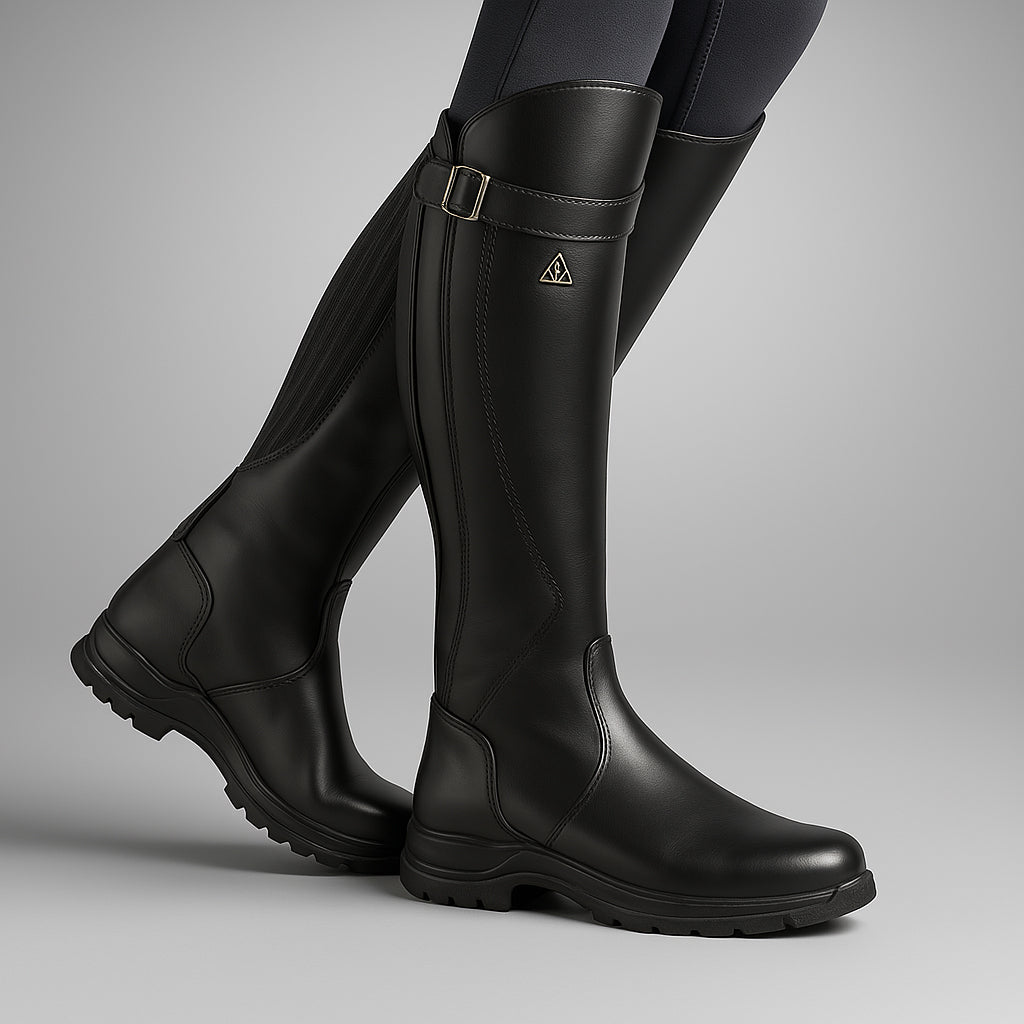 Damen Wasserabweisende Langschaftstiefel | Robuste Außensohle