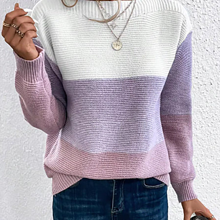 Damen Farbverlauf Pullover | Langer Schnitt
