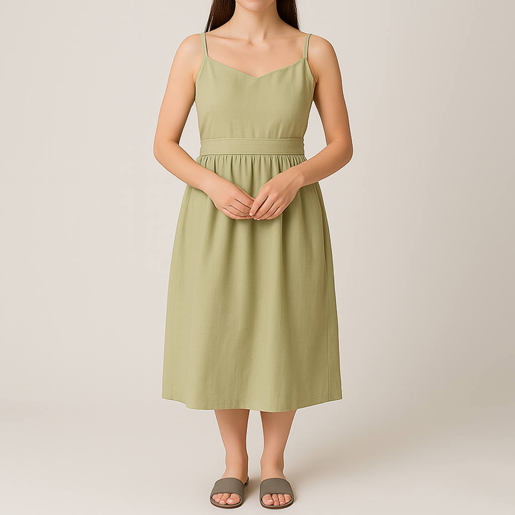 Damen Rückenfreies Maxikleid | Bindeträger Sommerstil
