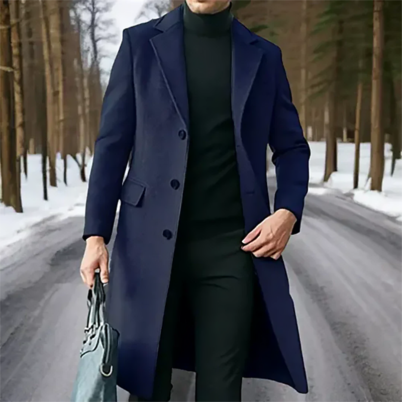 Herren Wintermantel Lang Trenchcoat | Business
