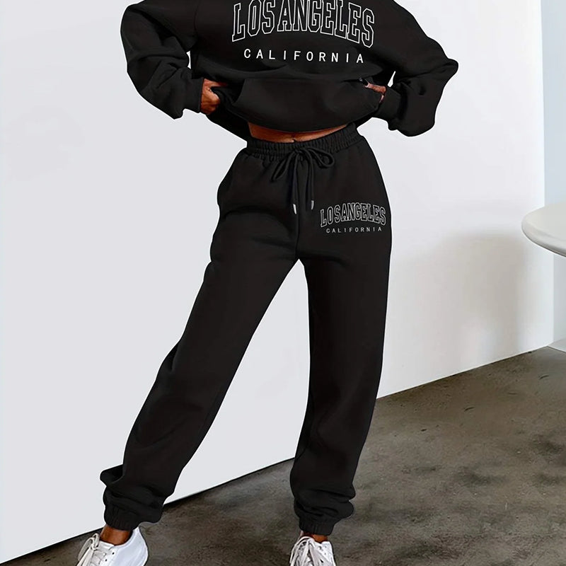 Zweiteiler Set | Damen Lounge Zweiteiler Sportlich | Elastischer Bund