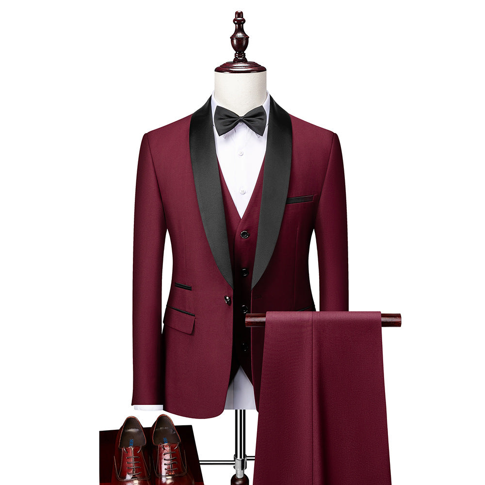 Herren Dreiteiliger Slim Fit Anzug | Festlicher Anzug