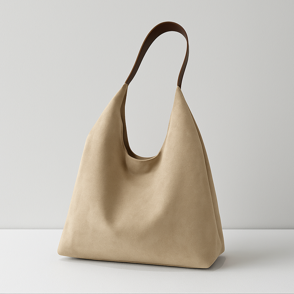 Damen Zweifarbige Schultertasche | Großes Hauptfach