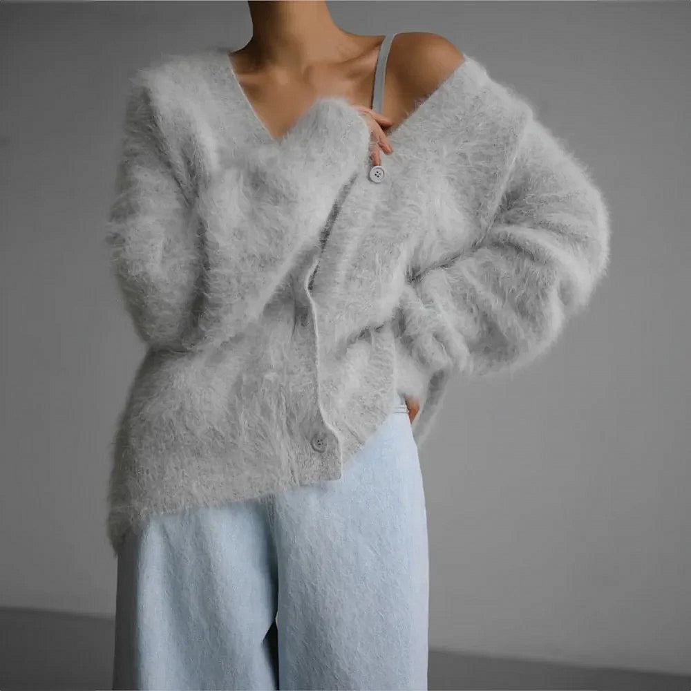 Pullover | Damen Weitgeschnittener Pullover | Tiefer Ausschnitt