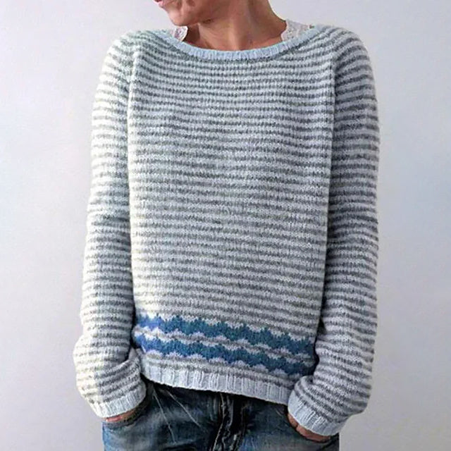 Pullover | Damen Gemusterter Pullover | Lockere Passform
