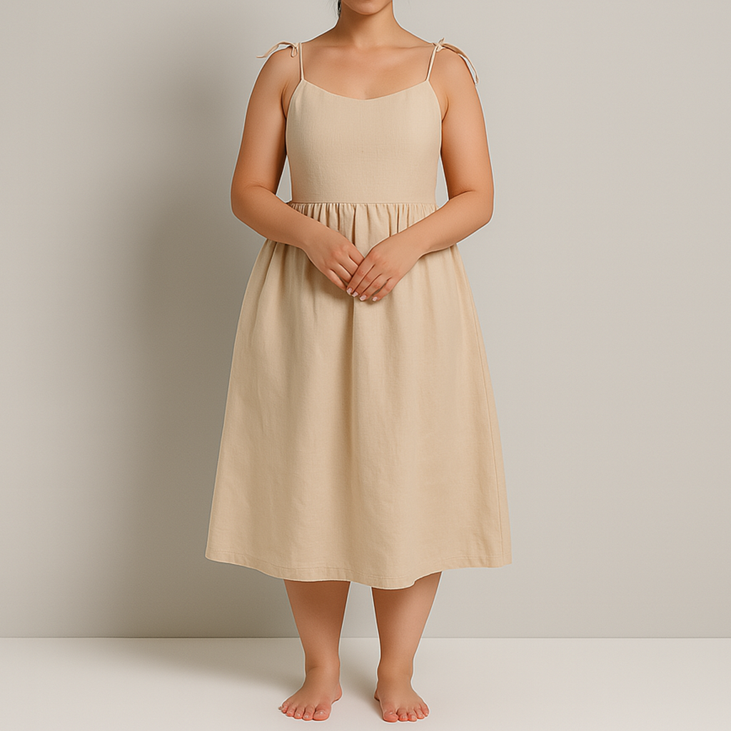 Damen Rückenfreies Maxikleid | Bindeträger Sommerstil
