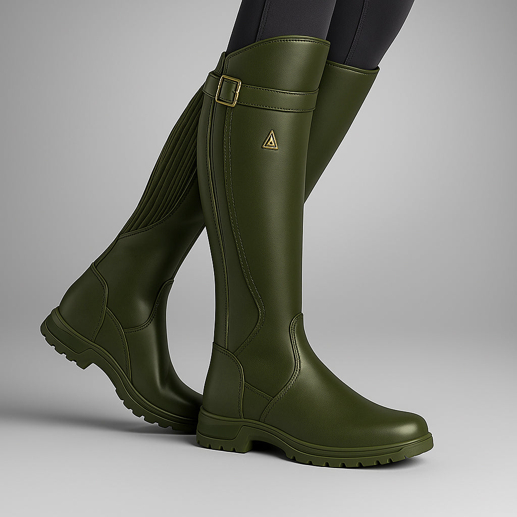 Damen Wasserabweisende Langschaftstiefel | Robuste Außensohle