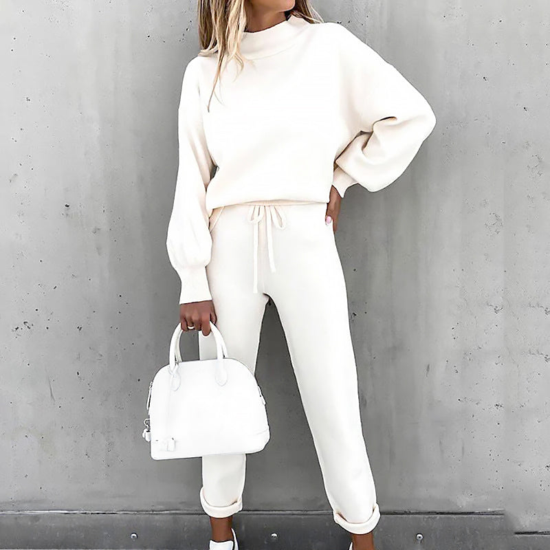 Damen Zweiteiliges Freizeit Set | Ballonärmel Schnitt