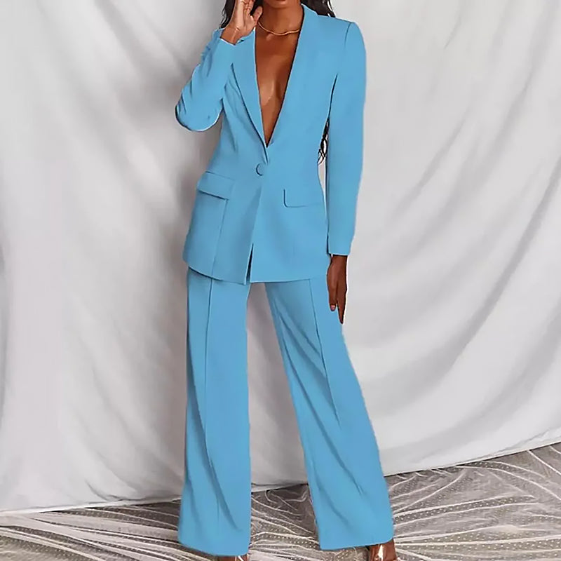 Blazer Set | Damen Slim Fit Hosenanzug | Business Look
