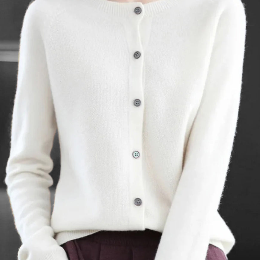 Strickcardigan | Damen Lockerer Strickcardigan | V-Ausschnitt