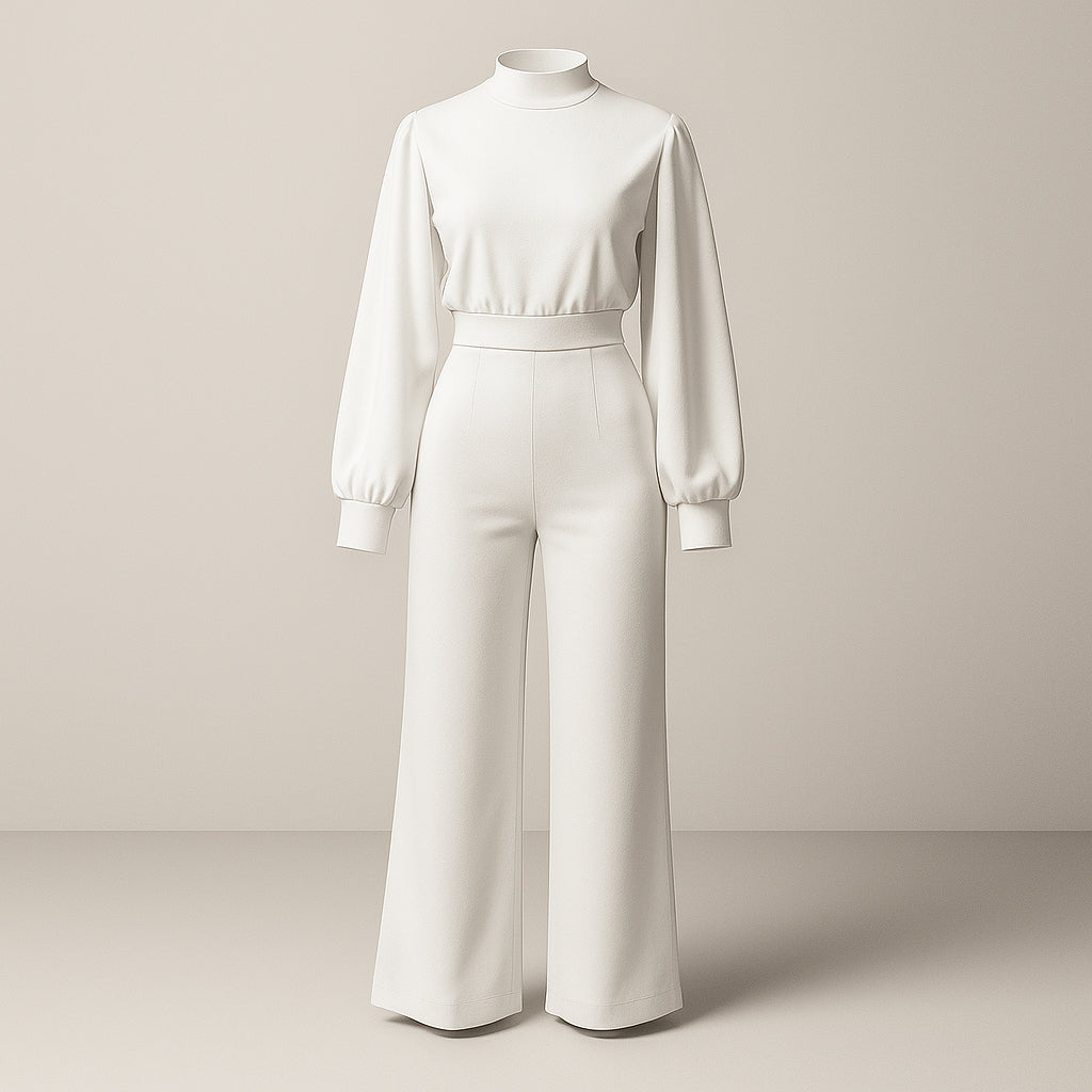 Damen Taillierter Jumpsuit | Weiter Schnitt