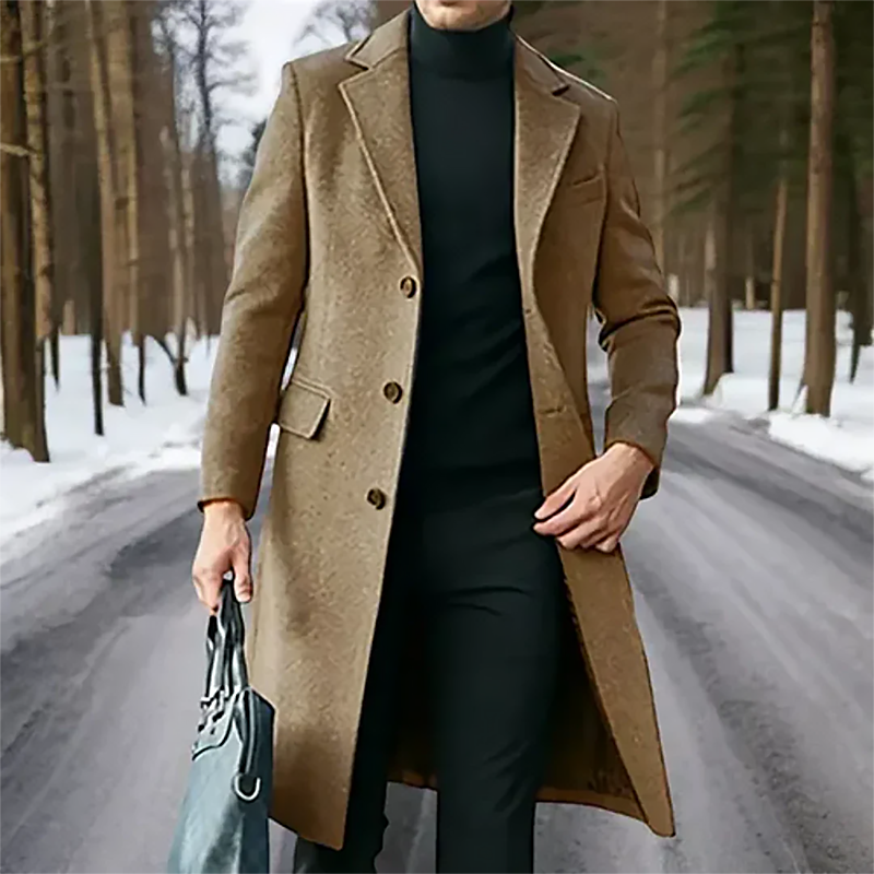 Herren Wintermantel Lang Trenchcoat | Business