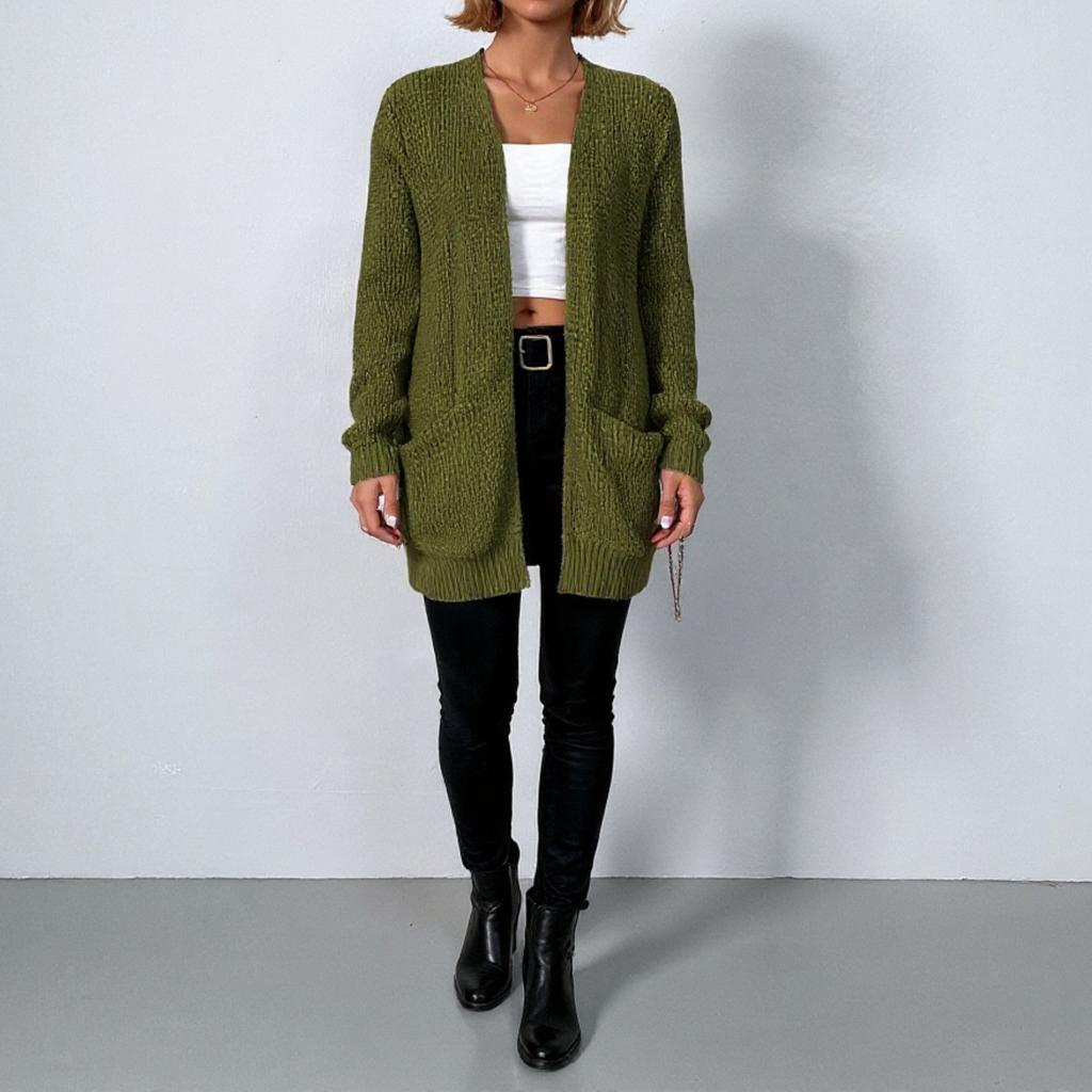 Damen Lockere Strickjacke | Stil Offen