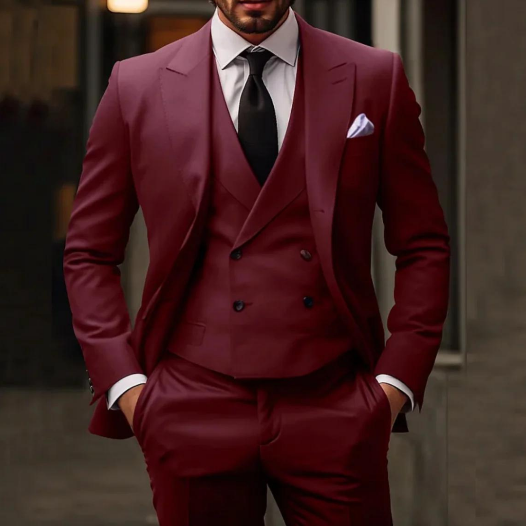Herren Dreiteiliger Anzug Hochzeit | Eleganter Slim Fit
