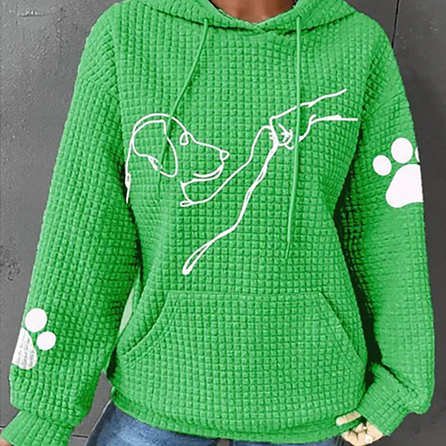 Damen Bedruckter Kapuzenpullover | Lockerer Schnitt