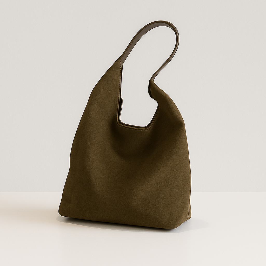 Damen Zweifarbige Schultertasche | Großes Hauptfach