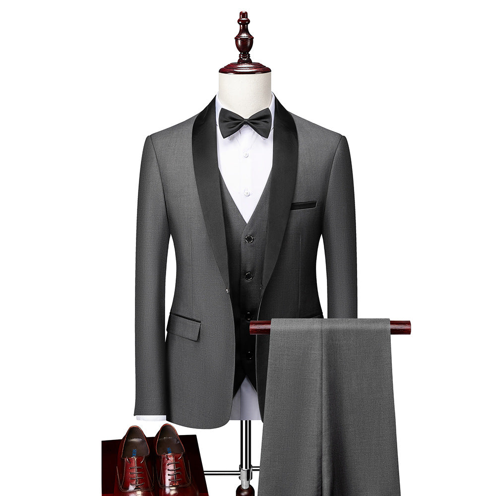 Herren Dreiteiliger Slim Fit Anzug | Festlicher Anzug