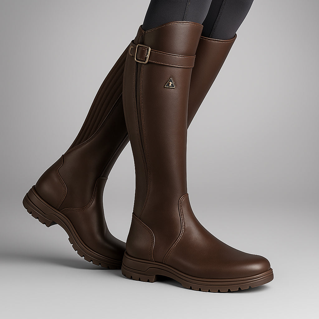 Damen Wasserabweisende Langschaftstiefel | Robuste Außensohle