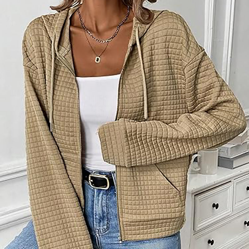 Sweatshirt | Damen Kapuzen Sweatshirt | Reißverschluss