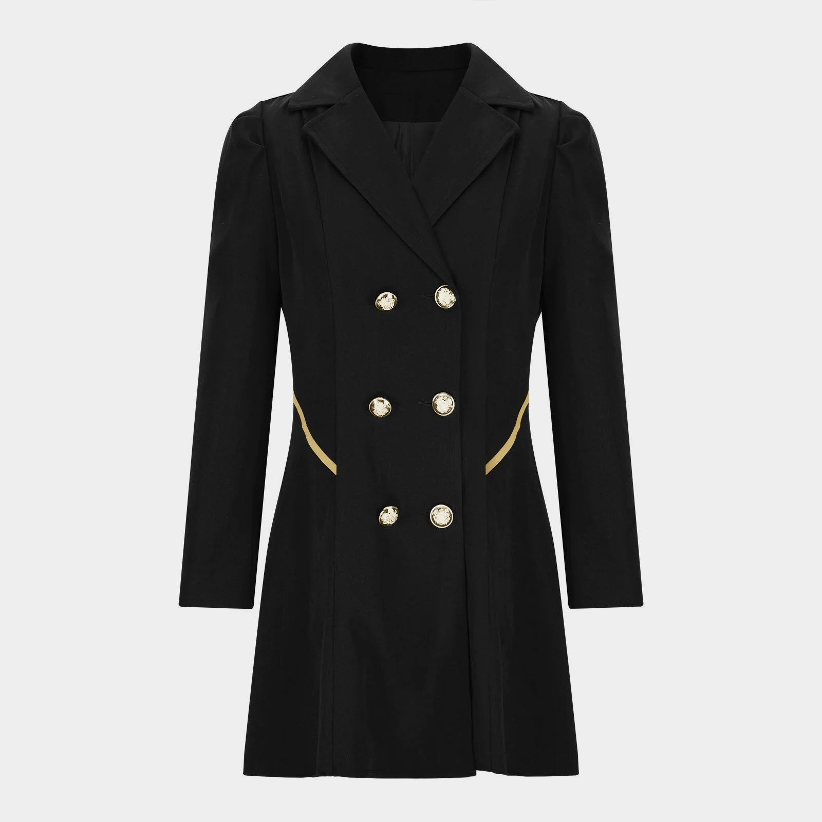 Damen Doppelreihiger Trenchcoat Kurz | Tailliert