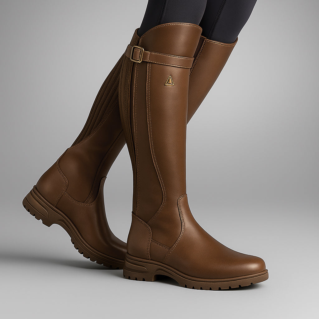 Damen Wasserabweisende Langschaftstiefel | Robuste Außensohle
