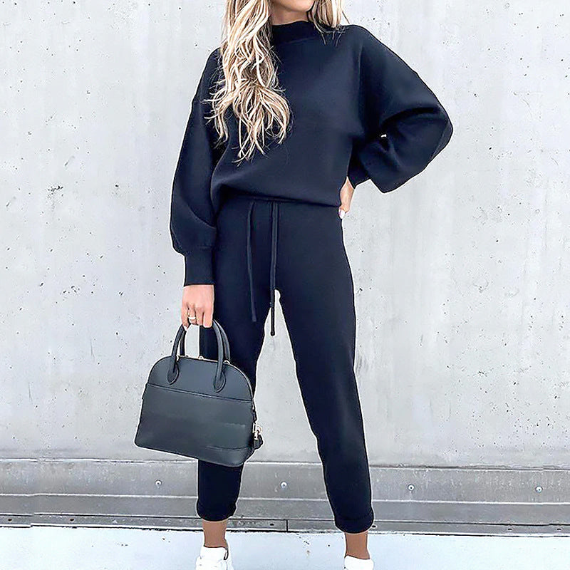 Damen Zweiteiliges Freizeit Set | Ballonärmel Schnitt