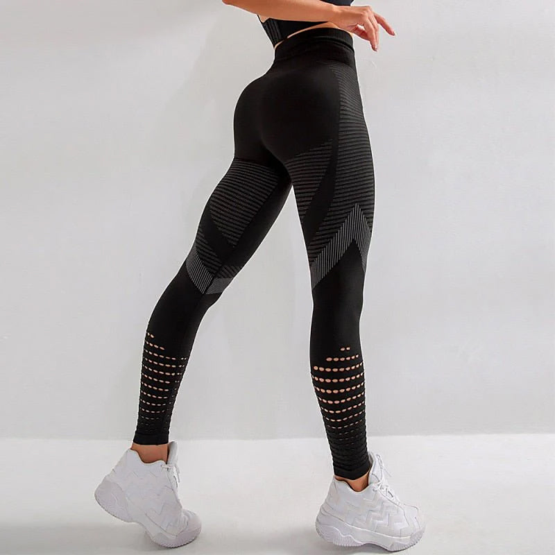 Damen Figurformende Sportleggings | Strukturierte Rückseite