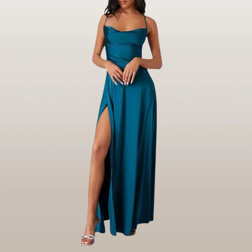 Damen Abendkleid Schlitz | Elegante Mode