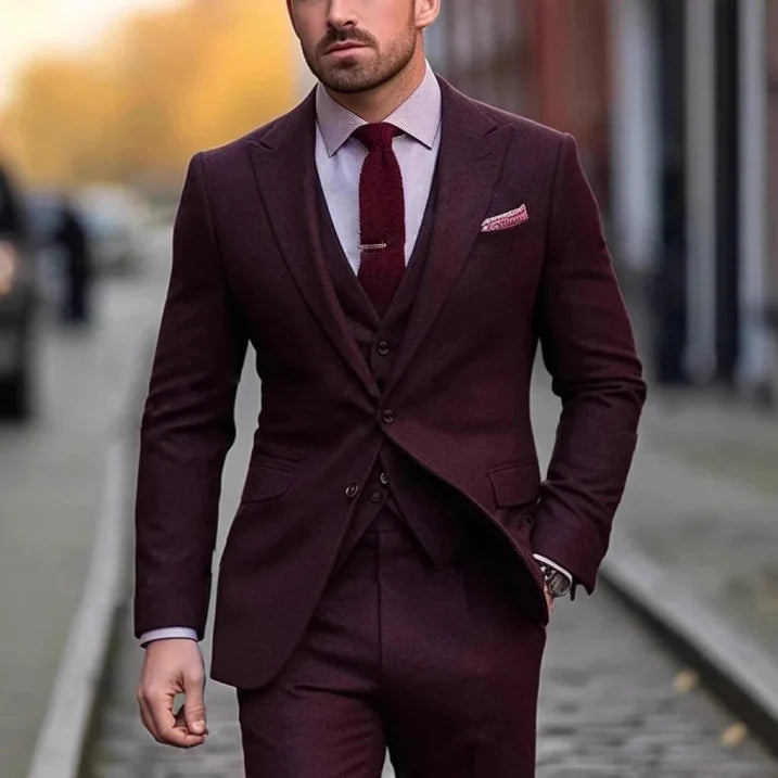 Herren Dreiteiliger Anzug Hochzeit | Moderner Anzug