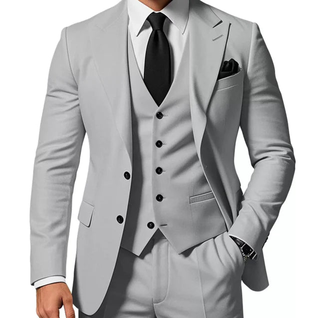 Herren Dreiteiliger Slim Fit Anzug | Hochzeitsanzug