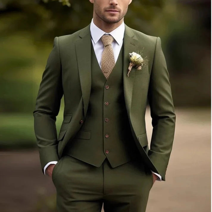 Herren Dreiteiliger Anzug Hochzeit | Moderner Anzug