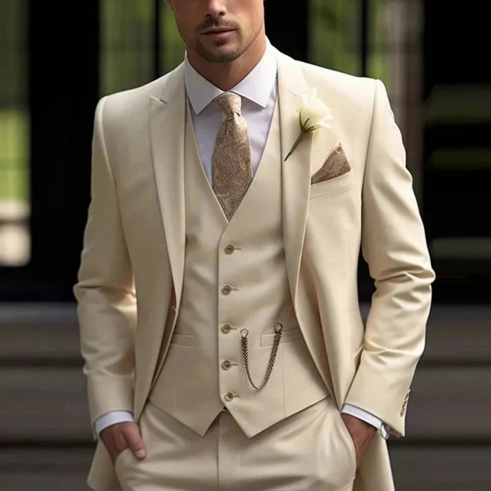 Herren Dreiteiliger Anzug Hochzeit | Moderner Anzug