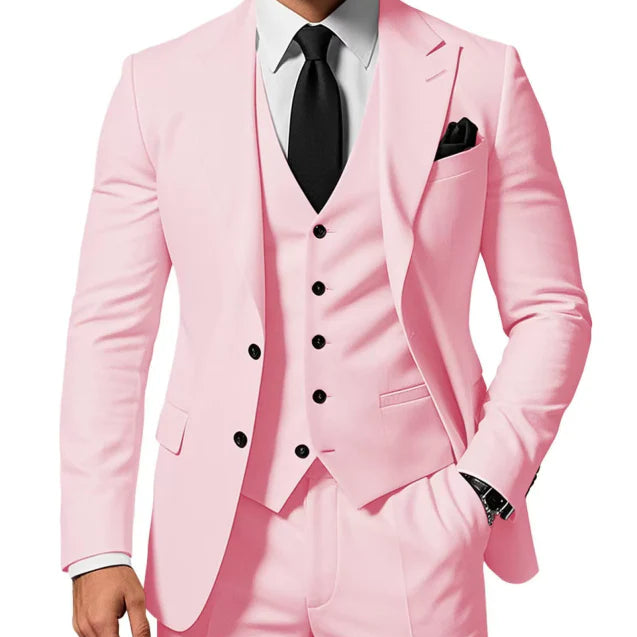 Herren Dreiteiliger Slim Fit Anzug | Hochzeitsanzug
