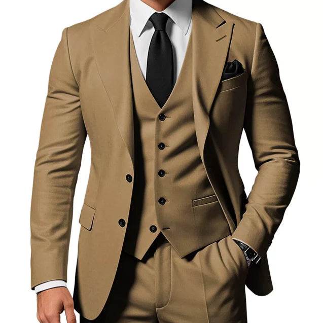 Herren Dreiteiliger Slim Fit Anzug | Hochzeitsanzug