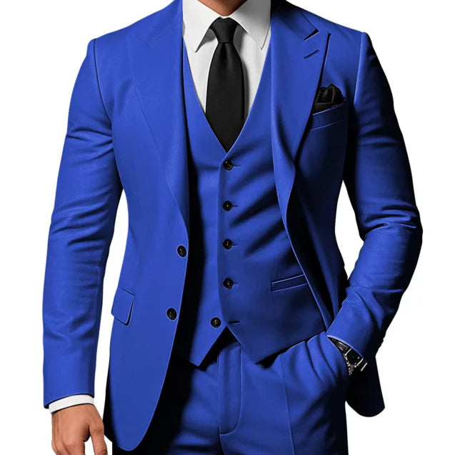 Herren Dreiteiliger Slim Fit Anzug | Hochzeitsanzug
