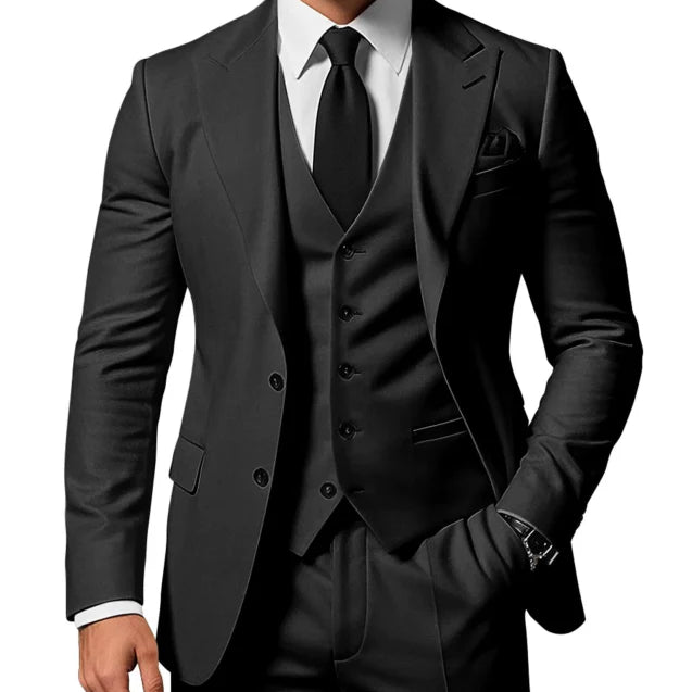Herren Dreiteiliger Slim Fit Anzug | Hochzeitsanzug